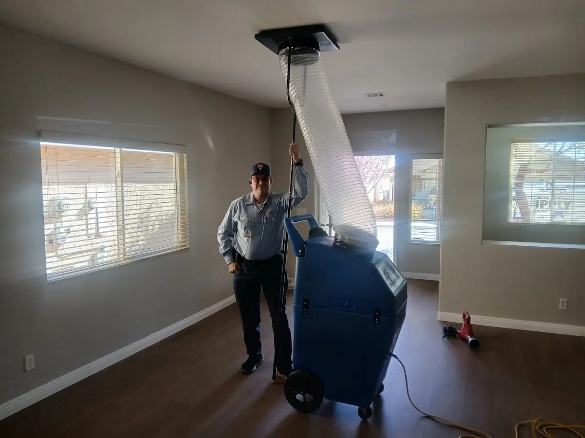 Professional Dryer Vent Cleaning work inside a Golden Hills home